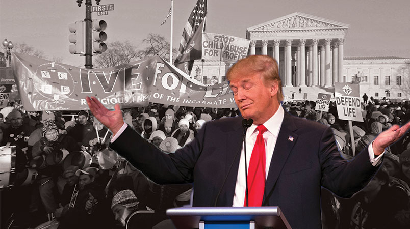 how trump ticked off anti-abortion groups by trying to prove his