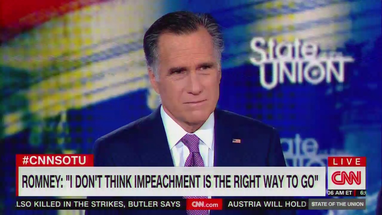 Romney Rejects Amash's Impeachment Call: 'Don’t Think' Impeachment Is 'Right Way To Go'