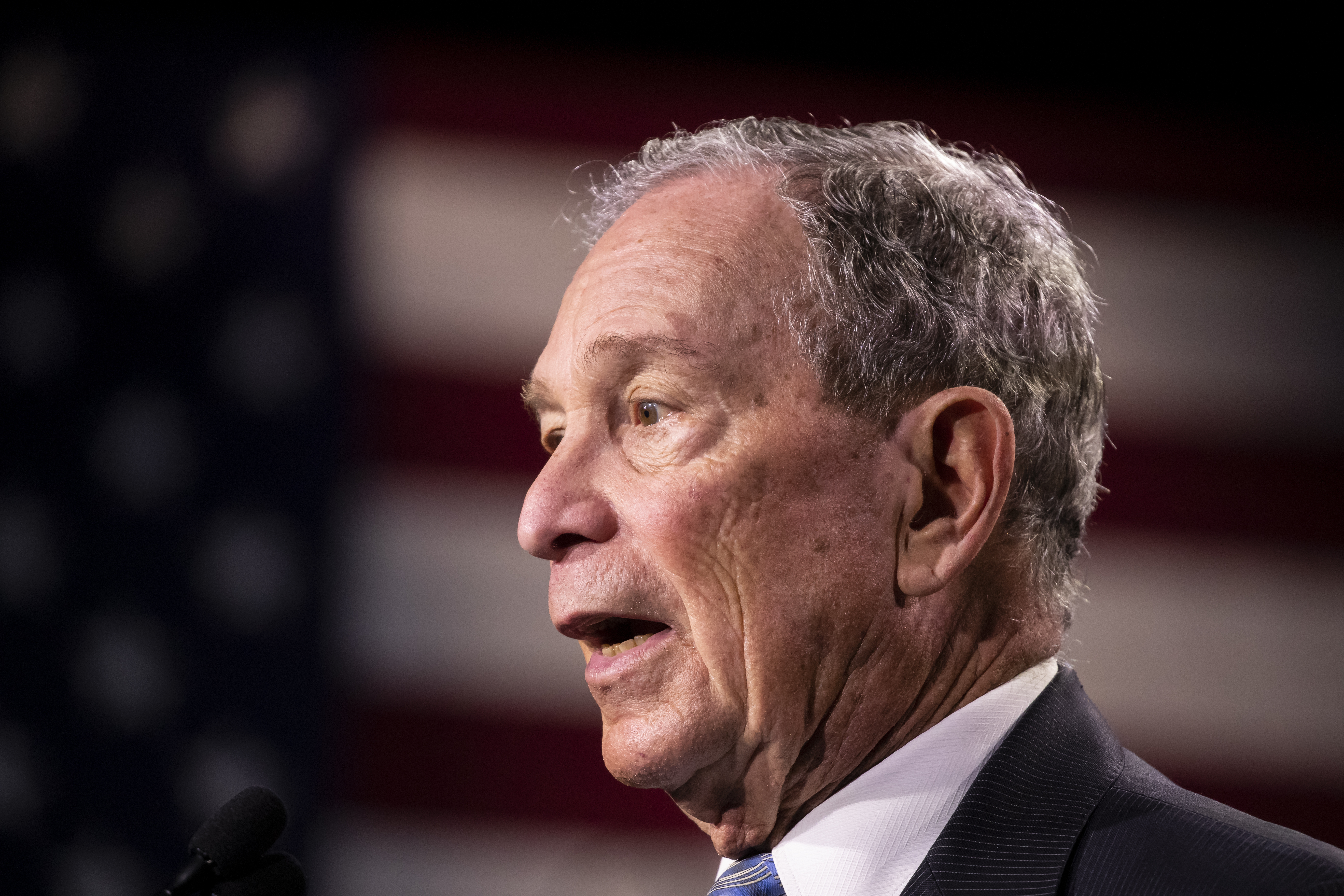 NASHVILLE, TN - FEBRUARY 12:  Democratic presidential candidate former New York City Mayor Mike Bloomberg delivers remarks during a campaign rally on February 12, 2020 in Nashville, Tennessee. Bloomberg is holding the rally to mark the beginning of early voting in Tennessee ahead of the Super Tuesday primary on March 3rd.  (Photo by Brett Carlsen/Getty Images) *** Local Caption *** Mike Bloomberg