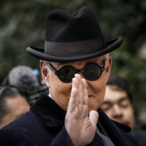 WASHINGTON, DC - FEBRUARY 20: Roger Stone, former adviser to U.S. President Donald Trump, arrives at E. Barrett Prettyman United States Courthouse on February 20, 2020 in Washington, DC. Stone will be sentenced Thursday morning on his convictions for witness tampering and lying to Congress. (Photo by Drew Angerer/Getty Images)