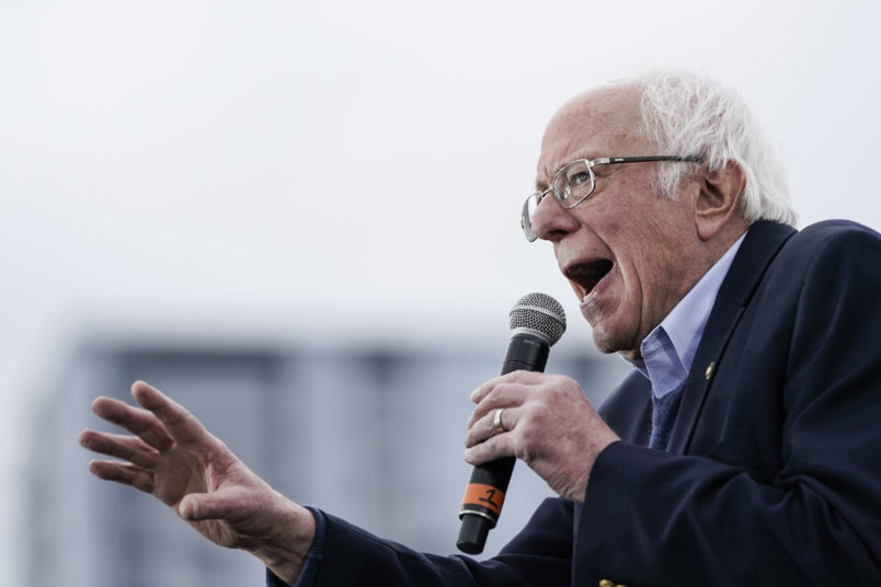 AUSTIN, TX - FEBRUARY 23: Democratic presidential candidate Sen. Bernie Sanders (I-VT) speaks during a campaign rally at Vic Mathias Shores Park on February 23, 2020 in Austin, Texas. With early voting underway in Texas, Sanders is holding four rallies in the delegate-rich state this weekend before traveling on to South Carolina. Texas holds their primary on Super Tuesday March 3rd, along with over a dozen other states. (Photo by Drew Angerer/Getty Images)