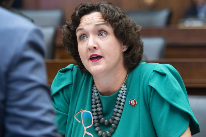 UNITED STATES - OCTOBER 22: Rep. Katie Porter, D-Calif., attends the House Financial Services Committee hearing titled “The End of Affordable Housing? A Review of the Trump Administration’s Plans to Change Housing Finance in America,” in Rayburn Building on Tuesday, October 22, 2019. (Photo By Tom Williams/CQ Roll Call),