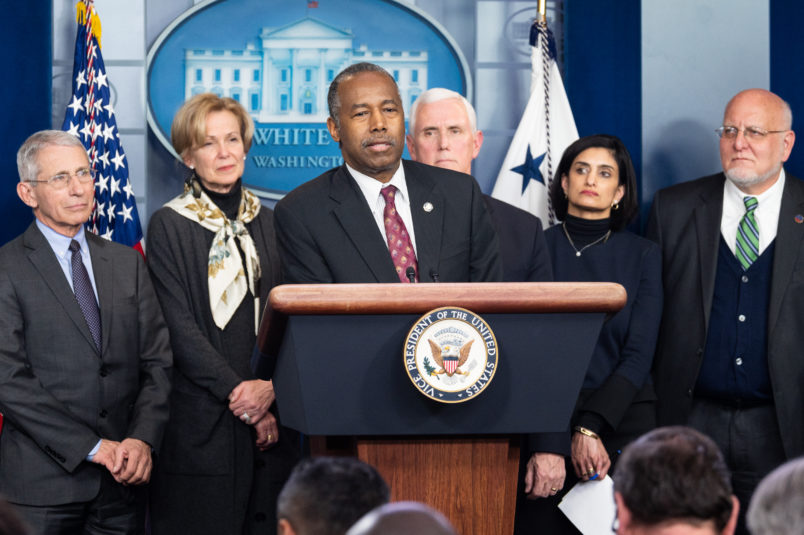 Ben Carson Replaced Health Secretary Azar At Wednesday's Coronavirus Briefing