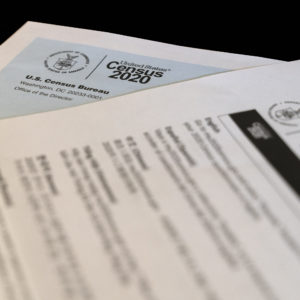 NEW YORK, UNITED STATES - 2020/03/20: In this photo illustration, U.S. Census 2020 materials received in the mail with an invitation to fill out census information online since field work has been suspended because of the COVID-19 outbreak. (Photo Illustration by Lev Radin/Pacific Press/LightRocket via Getty Images)