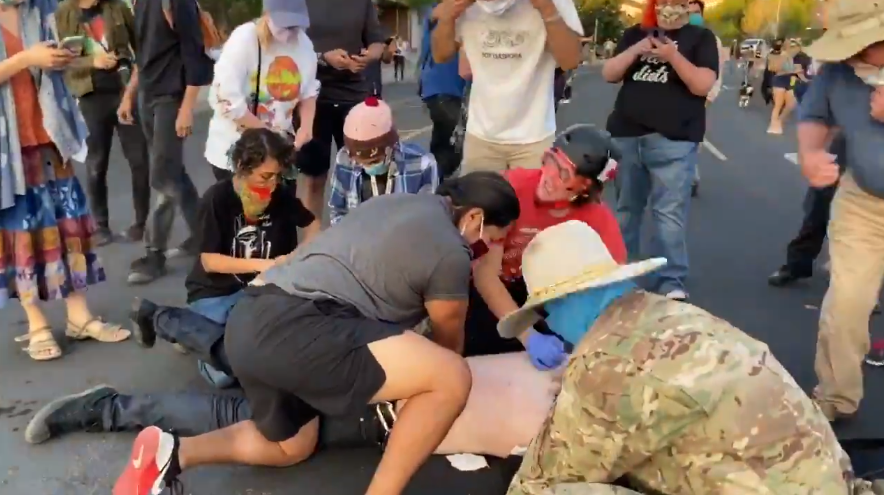 Man Charged With Shooting Protester After Scuffle Over Statue In