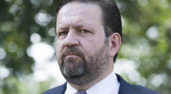 UNITED STATES - SEPTEMBER 07: Sebastian Gorka, a former White House advisor, attends a rally with Angel Families on the East Front of the Capitol, to highlight crimes committed by illegal immigrants in the U.S., on September 7, 2018.  (Photo By Tom Williams/CQ Roll Call)