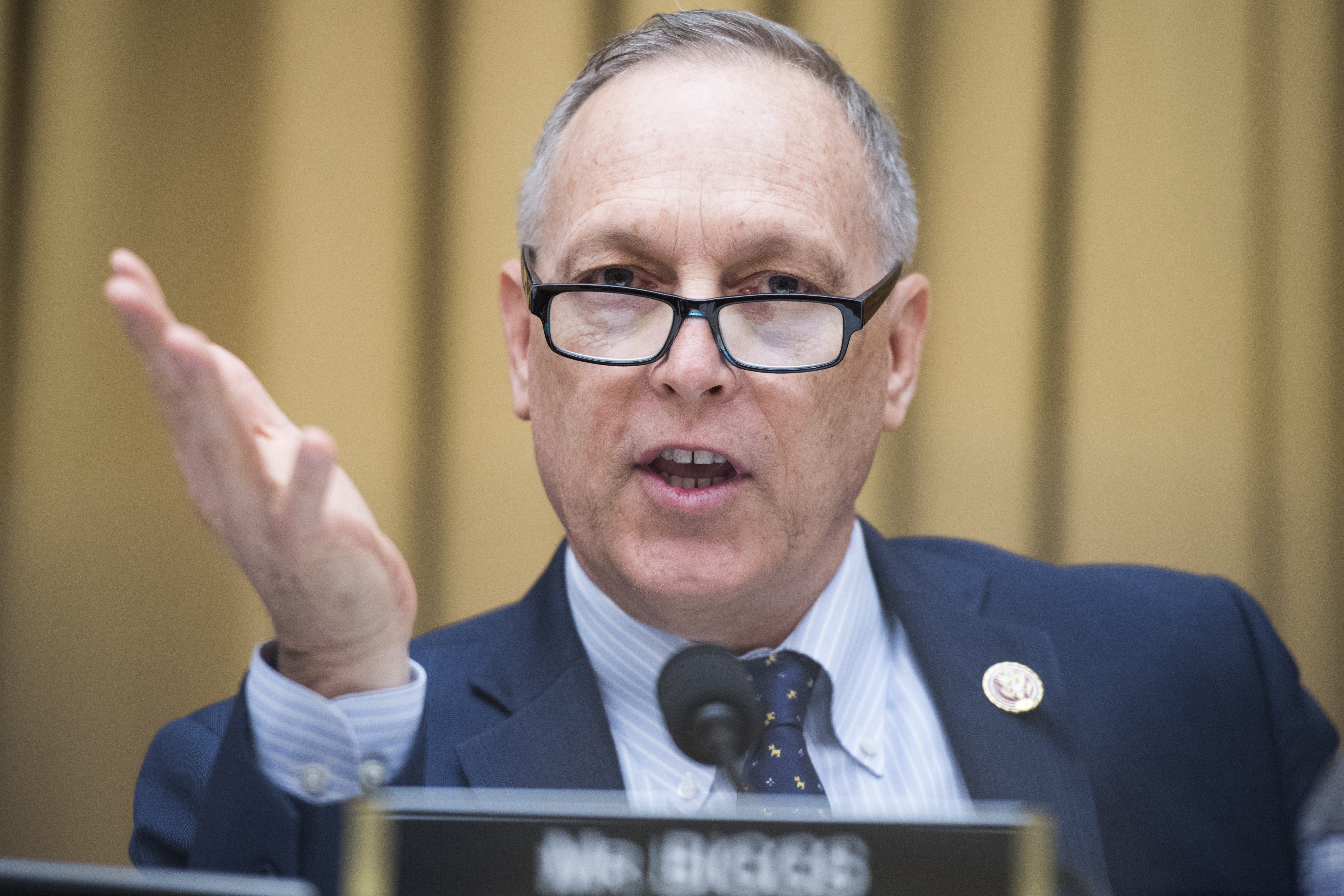 UNITED STATES - SEPTEMBER 24: Rep. Andy Biggs, R-Ariz., attends a hearing titled “Oversight of the Trump Administration’s Muslim Ban,” in Rayburn Building on Tuesday, September 24, 2019. The hearing was held jointly by the House Judiciary Subcommittee on Immigration and Citizenship and the Foreign Affairs’ Subcommittee on Oversight and Investigations. (Photo By Tom William/CQ Roll Call)