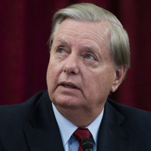 UNITED STATES - JULY 2: Chairman Lindsey Graham, R-S.C., speaks during the Senate Judiciary Committee markup of the “Eliminating Abusive and Rampant Neglect of Interactive Technologies (EARN IT) Act of 2020,” and judicial nominations in Russell Building on Thursday, July 2, 2020.(Photo By Tom Williams/CQ Roll Call)