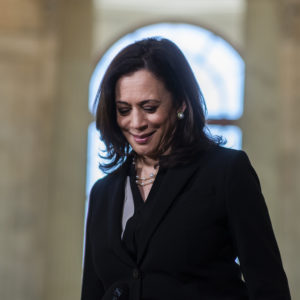 UNITED STATES - JUNE 24: Sen. Kamala Harris, D-Calif., is seen after an interview in Russell Building on Wednesday, June 24, 2020. (Photo By Tom Williams/CQ Roll Call)