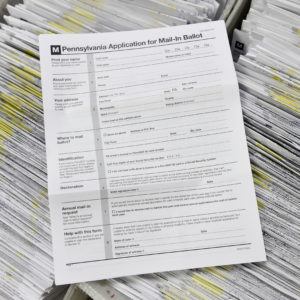 At the Berks County Office of Election Services in the Berks County Services Building in Reading, PA Thursday morning September 3, 2020 where they are processing applications for mail-in ballots.