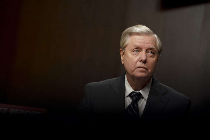 Senator Lindsey Graham, a Republican from South Carolina and chairman of the Senate Judiciary Committee, waits to begin a hearing in Washington, D.C., U.S., on Wednesday, Sept. 30, 2020. The committee is exploring the Federal Bureau of Investigation’s investigation of the 2016 Trump campaign and Russian election interference. Photographer: Stefani Reynolds/Bloomberg