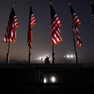 President Donald Trump speaks at a rally at Minden-Tahoe Airport in Minden, Nev., Saturday, Sept. 12, 2020. (AP Photo/Andrew Harnik)