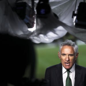 WASHINGTON, DC - OCTOBER 12: White House coronavirus adviser Dr. Scott Atlas, speaks during a TV interview with OAN on October 12, 2020 in Washington, DC (Photo by Oliver Contreras/For The Washington Post)