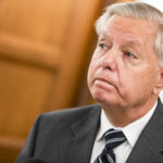 WASHINGTON, DC - OCTOBER 22: Committee Chairman Lindsey Graham (R-SC) makes a statement after voting in the Judiciary Committee to move the nomination of Judge Amy Coney Barrett to the Supreme Court out of committee and on to the Senate for a full vote on October 22, 2020 in Washington, DC. Judge Amy Coney Barrett was nominated by President Donald Trump to fill the vacancy left by Justice Ruth Bader Ginsburg who passed away in September. (Photo by Samuel Corum/Getty Images) *** Local Caption *** Lindsey Graham