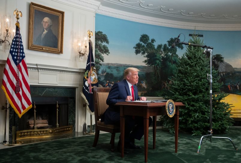 trump at small desk - from the desk of donald trump website