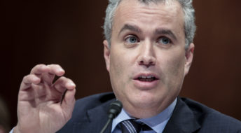 WASHINGTON, DC - APRIL 11:  Jeffrey Zients, acting director and deputy director for management at the Office of Management and Budget, testifies before the Senate Budget Committee on the president's fiscal year 2014 budget proposal on April 11, 2013 in Washington, DC. Zients said that the proposal will replace the indiscriminate cuts of the sequester while still reducing the deficit by $1.8 trillion. (Photo by T.J. Kirkpatrick/Getty Images)