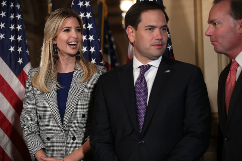 Trump Loyalist Rubio Unwilling To Rock The Trump Boat If Ivanka Challenges Him