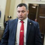 UNITED STATES - NOVEMBER 19: Yevgeny Vindman, the brother of Lt. Col. Alexander Vindman, director of European affairs at the National Security Council, arrives back to the  House Intelligence Committee hearing on the impeachment inquiry of President Trump in Longworth Building on Tuesday, November 19, 2019. Lt. Col. Alexander Vindman, testified. (Photo By Tom Williams/CQ Roll Call)