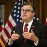 Texas Lt. Gov. Dan Patrick speaks after Texas Governor Greg Abbott announced the reopening of more Texas businesses during the COVID-19 pandemic at a press conference at the Texas State Capitol in Austin on Monday, May 18, 2020. Abbott said that childcare facilities, youth camps, some professional sports, and bars may now begin to fully or partially reopen their facilities as outlined by regulations listed on the Open Texas website. (Lynda M. Gonzalez/The Dallas Morning News Pool)