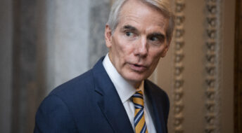 UNITED STATES - JULY 21: Sen. Rob Portman, R-Ohio, is seen in the Capitol before the senate conducted a procedural vote on the infrastructure bill on Wednesday, July 21, 2021. (Photo By Tom Williams/CQ Roll Call)