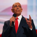 CLEVELAND, OH - JULY 21:  on the fourth day of the Republican National Convention on July 21, 2016 at the Quicken Loans Arena in Cleveland, Ohio. Republican presidential candidate Donald Trump received the number of votes needed to secure the party's nomination. An estimated 50,000 people are expected in Cleveland, including hundreds of protesters and members of the media. The four-day Republican National Convention kicked off on July 18. (Photo by John Moore/Getty Images)