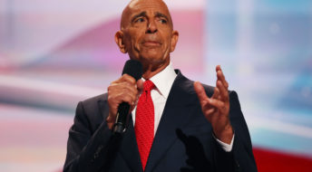 CLEVELAND, OH - JULY 21:  on the fourth day of the Republican National Convention on July 21, 2016 at the Quicken Loans Arena in Cleveland, Ohio. Republican presidential candidate Donald Trump received the number of votes needed to secure the party's nomination. An estimated 50,000 people are expected in Cleveland, including hundreds of protesters and members of the media. The four-day Republican National Convention kicked off on July 18. (Photo by John Moore/Getty Images)