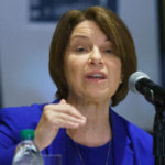 ATLANTA, GA - JULY 19: U.S. Sen. Amy Klobuchar (D-MN) speaks during a U.S. Senate Rules Committee Georgia Field Hearing on the right to vote at the National Center for Civil and Human Rights on July 19, 2021 in Atlanta, Georgia. (Photo by Elijah Nouvelage/Getty Images)